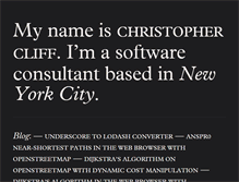 Tablet Screenshot of christophercliff.com